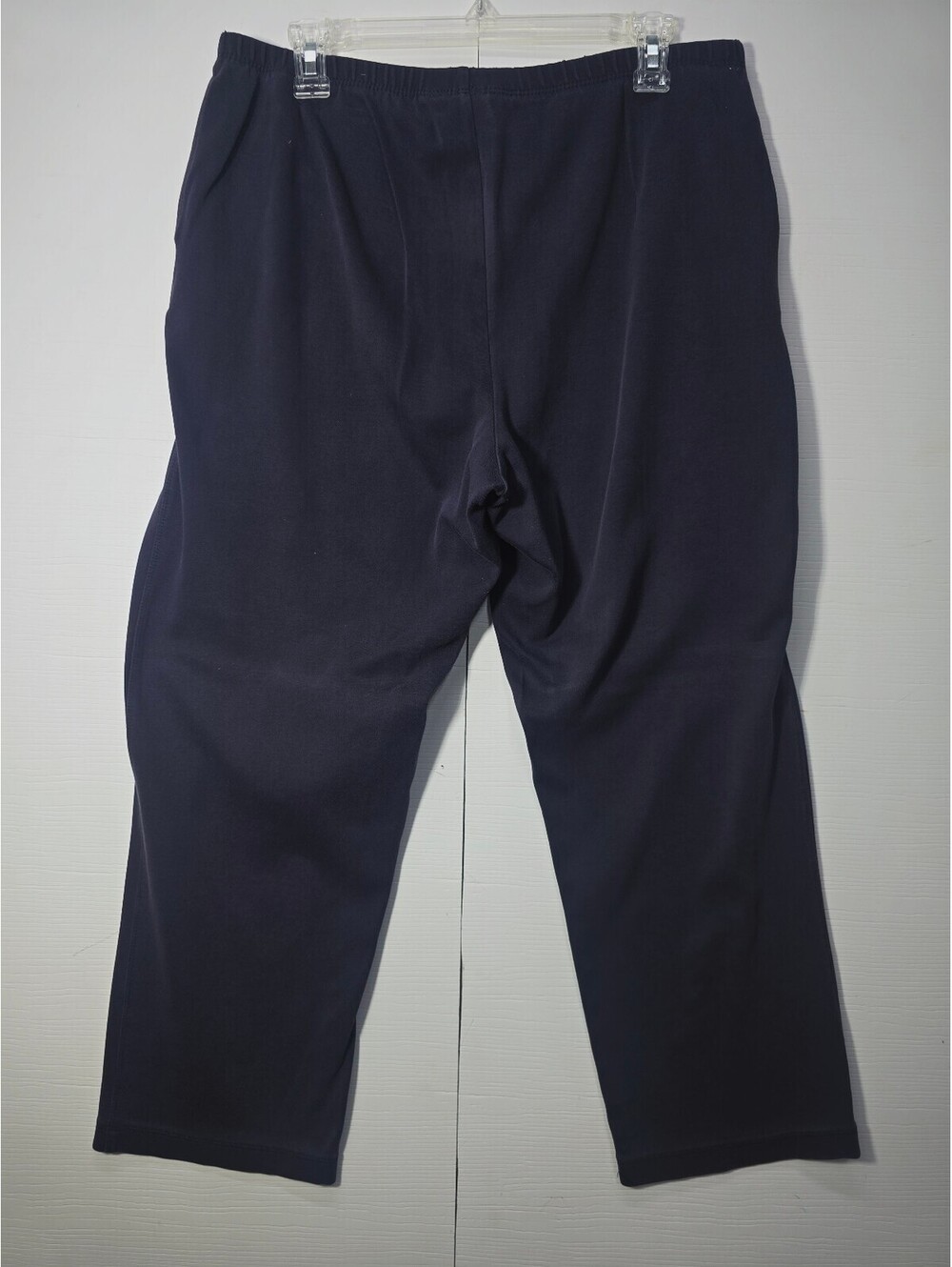 Lands End Womens Medium Dark Navy Blue Elastic Waist Pull On Sweatpants Pants - Picture 6 of 6